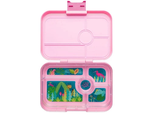 Yumbox Tapas bento madkasse pink/jungle med 5 rum
